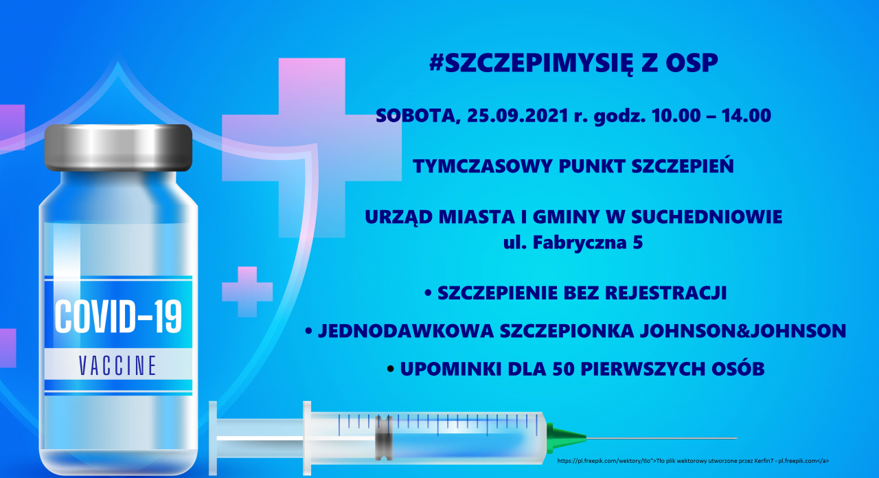 Plakat Szczepimysię z OSP