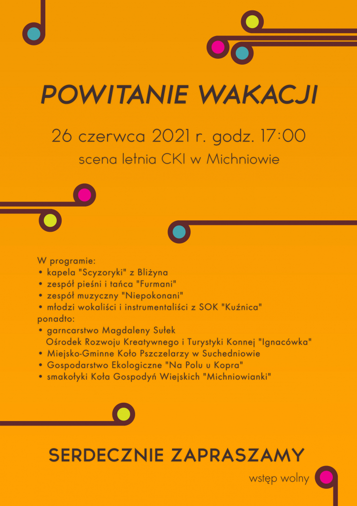 Plakat Powitania Wakacji