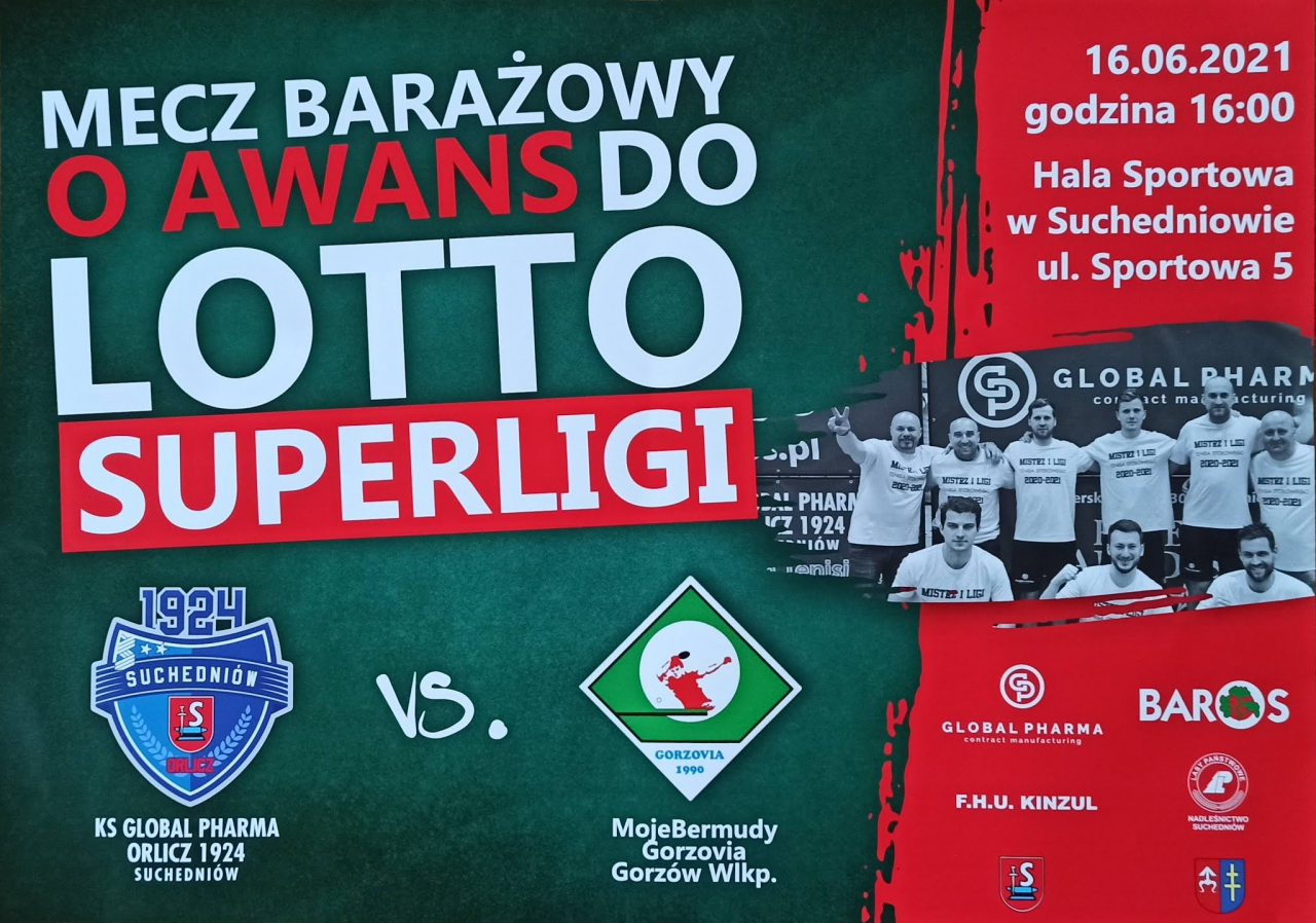 Plakat meczu barażowego